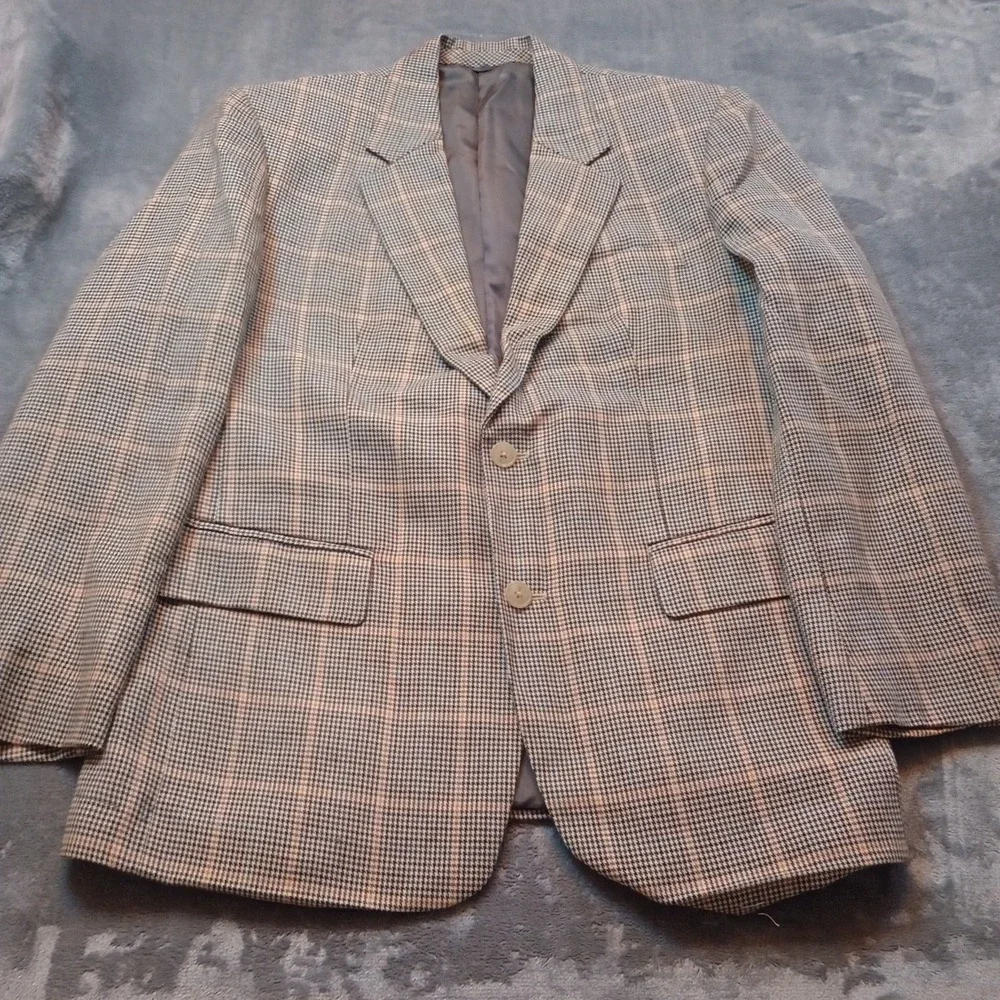 Mens Blazer Sports Coat Jacket‎ Houndstooth Single Breasted 2 Button Notch Lapel